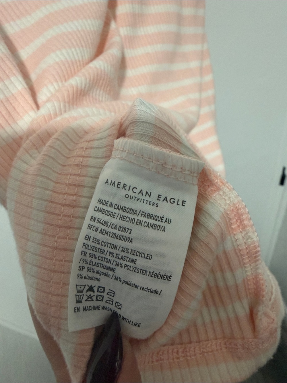Pink Striped Ribbed Tank Top - Picture 4 of 4